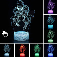 Lade das Bild in den Galerie-Viewer, Spider Man Lampe mit magischen 3D Effekt und Farbwechsel bis zu 7 Farben kaufen