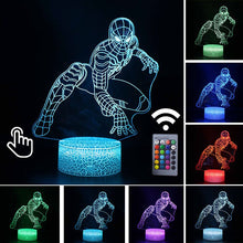 Lade das Bild in den Galerie-Viewer, Spider Man Lampe mit magischen 3D Effekt und Farbwechsel bis zu 7 Farben kaufen