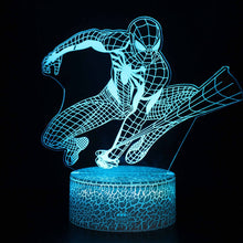 Lade das Bild in den Galerie-Viewer, Spider Man Lampe mit magischen 3D Effekt und Farbwechsel bis zu 7 Farben kaufen