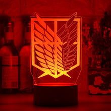 Lade das Bild in den Galerie-Viewer, Attack on Titan Nacht Lampe mit Farbwechsel Effekt und 3D LED kaufen