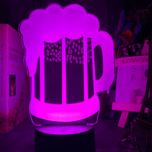 Lade das Bild in den Galerie-Viewer, 3D Nachtlicht in Bierglas Optik Oktoberfest Style kaufen
