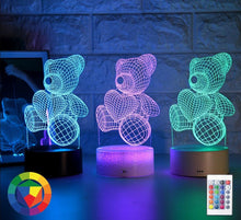 Lade das Bild in den Galerie-Viewer, Niedlicher Teddy mit Herz Nachtlicht Lampe Tischlicht kaufen
