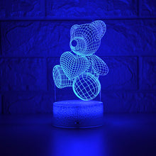 Lade das Bild in den Galerie-Viewer, Niedlicher Teddy mit Herz Nachtlicht Lampe Tischlicht kaufen