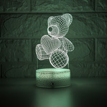 Lade das Bild in den Galerie-Viewer, Niedlicher Teddy mit Herz Nachtlicht Lampe Tischlicht kaufen