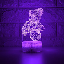 Lade das Bild in den Galerie-Viewer, Niedlicher Teddy mit Herz Nachtlicht Lampe Tischlicht kaufen