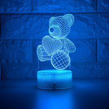 Lade das Bild in den Galerie-Viewer, Niedlicher Teddy mit Herz Nachtlicht Lampe Tischlicht kaufen