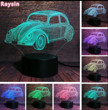 Lade das Bild in den Galerie-Viewer, 3D LED Lampe im Auto Design - Verschiedene Marken - Magischer Farbwechsel kaufen