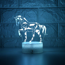 Lade das Bild in den Galerie-Viewer, Stylishe Zebra / Pferd 3D Effekt Lampe kaufen