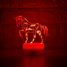 Lade das Bild in den Galerie-Viewer, Stylishe Zebra / Pferd 3D Effekt Lampe kaufen