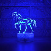 Lade das Bild in den Galerie-Viewer, Stylishe Zebra / Pferd 3D Effekt Lampe kaufen