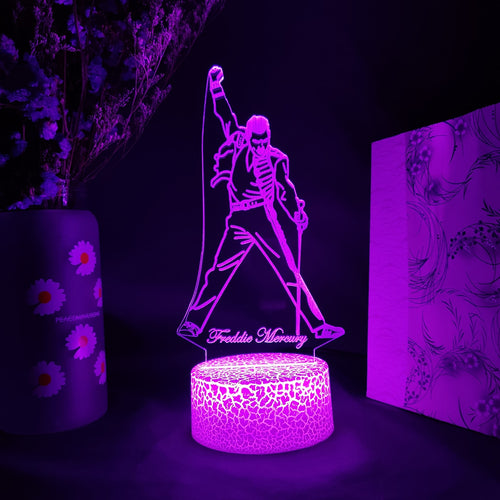 Freddie Mercury Queen Nachtlicht, Lampe mit Farbwechsel kaufen