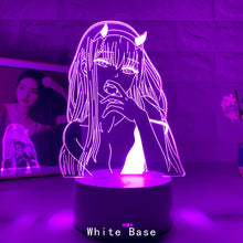 Lade das Bild in den Galerie-Viewer, Anime Zero Two Nachtlicht Nachtlampe mit 3D Effekt kaufen