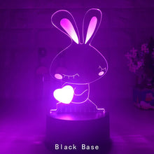 Lade das Bild in den Galerie-Viewer, Süßer Hase mit Herz als Nachtlicht für das Kinderzimmer kaufen