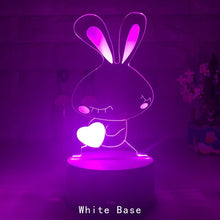 Lade das Bild in den Galerie-Viewer, Süßer Hase mit Herz als Nachtlicht für das Kinderzimmer kaufen