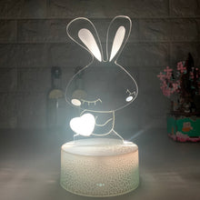 Lade das Bild in den Galerie-Viewer, Süßer Hase mit Herz als Nachtlicht für das Kinderzimmer kaufen