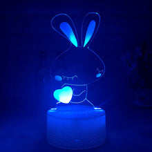Lade das Bild in den Galerie-Viewer, Süßer Hase mit Herz als Nachtlicht für das Kinderzimmer kaufen