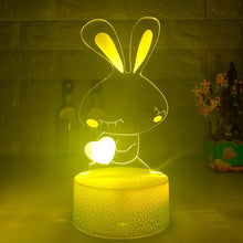 Lade das Bild in den Galerie-Viewer, Süßer Hase mit Herz als Nachtlicht für das Kinderzimmer kaufen