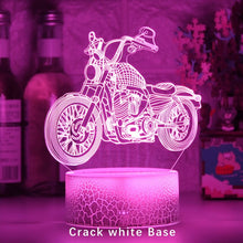 Lade das Bild in den Galerie-Viewer, Nacht Licht mit Motorrad Chopper Harley Motiv kaufen