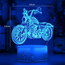 Lade das Bild in den Galerie-Viewer, Nacht Licht mit Motorrad Chopper Harley Motiv kaufen
