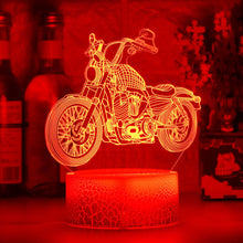 Lade das Bild in den Galerie-Viewer, Nacht Licht mit Motorrad Chopper Harley Motiv kaufen