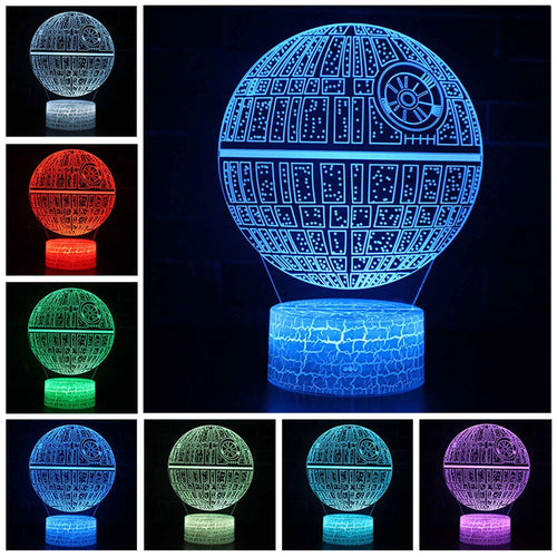 3D Todesstern Lampe aus Star Wars - Mit Farbwechsel (7 Farben) kaufen