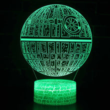 Lade das Bild in den Galerie-Viewer, 3D Todesstern Lampe aus Star Wars - Mit Farbwechsel (7 Farben) kaufen