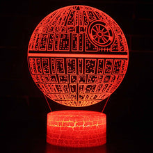 Lade das Bild in den Galerie-Viewer, 3D Todesstern Lampe aus Star Wars - Mit Farbwechsel (7 Farben) kaufen