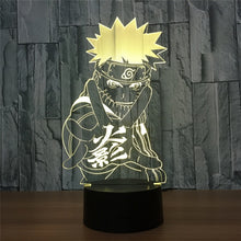 Lade das Bild in den Galerie-Viewer, Naruto Nachtlicht Lampe mit 7 Farben im Wechsel und 3D Effekt kaufen