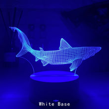 Lade das Bild in den Galerie-Viewer, Nachtlicht mit 3D Illusion und Hai Motiv kaufen