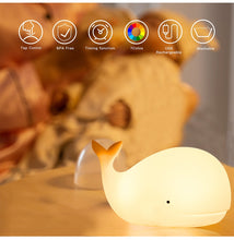 Lade das Bild in den Galerie-Viewer, Süßer Wal als Nachtlampe für Kinder - Mit Farbwechsel kaufen