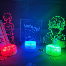 Lade das Bild in den Galerie-Viewer, Tokyo Ghoul Kaneki Ken 3D LED Lampe mit wechselnden Farben kaufen