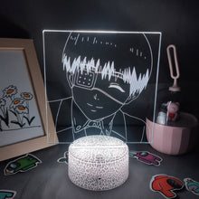 Lade das Bild in den Galerie-Viewer, Tokyo Ghoul Kaneki Ken 3D LED Lampe mit wechselnden Farben kaufen