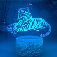 Lade das Bild in den Galerie-Viewer, Nacht Lampe mit Tiger Motiv und Farbwechsel kaufen
