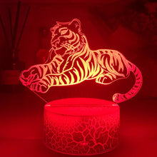 Lade das Bild in den Galerie-Viewer, Nacht Lampe mit Tiger Motiv und Farbwechsel kaufen