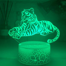 Lade das Bild in den Galerie-Viewer, Nacht Lampe mit Tiger Motiv und Farbwechsel kaufen