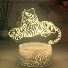 Lade das Bild in den Galerie-Viewer, Nacht Lampe mit Tiger Motiv und Farbwechsel kaufen