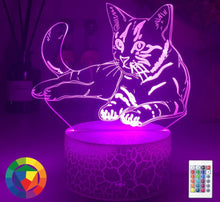Lade das Bild in den Galerie-Viewer, Nacht Licht / Deko Lampe mit Katzen Motiv kaufen
