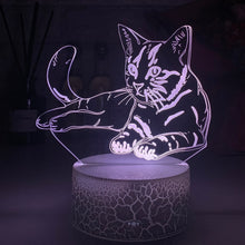 Lade das Bild in den Galerie-Viewer, Nacht Licht / Deko Lampe mit Katzen Motiv kaufen