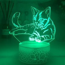 Lade das Bild in den Galerie-Viewer, Nacht Licht / Deko Lampe mit Katzen Motiv kaufen