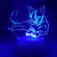 Lade das Bild in den Galerie-Viewer, Nacht Licht / Deko Lampe mit Katzen Motiv kaufen