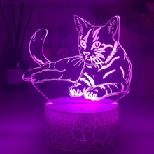 Lade das Bild in den Galerie-Viewer, Nacht Licht / Deko Lampe mit Katzen Motiv kaufen