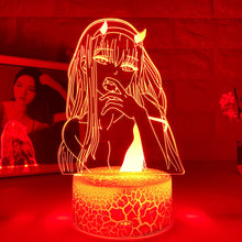 Lade das Bild in den Galerie-Viewer, Anime Zero Two Nachtlicht Nachtlampe mit 3D Effekt kaufen