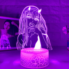 Lade das Bild in den Galerie-Viewer, Anime Zero Two Nachtlicht Nachtlampe mit 3D Effekt kaufen