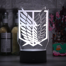 Lade das Bild in den Galerie-Viewer, Attack on Titan Nacht Lampe mit Farbwechsel Effekt und 3D LED kaufen