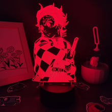 Lade das Bild in den Galerie-Viewer, Demon Slayer Tanjiro Kamado 3D Nachtlampe Nacht Licht kaufen
