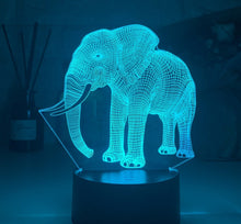 Lade das Bild in den Galerie-Viewer, Nacht Lampe mit Elefanten Motiv und Farbwechsel Nachtlicht kaufen