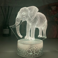 Lade das Bild in den Galerie-Viewer, Nacht Lampe mit Elefanten Motiv und Farbwechsel Nachtlicht kaufen