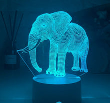 Lade das Bild in den Galerie-Viewer, Nacht Lampe mit Elefanten Motiv und Farbwechsel Nachtlicht kaufen