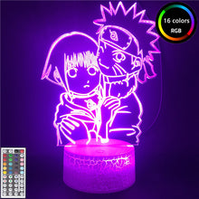 Lade das Bild in den Galerie-Viewer, Anime Naruto Figuras Uzumaki Naruto Hinata 3D LED Nachtlicht Lampe kaufen