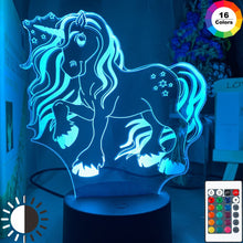 Lade das Bild in den Galerie-Viewer, 3D Lampe Niedliches Einhorn kaufen